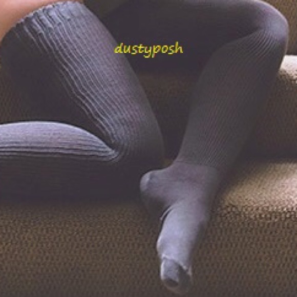 American Apparel Pomegranate Red Taupe Navy Discontinued Thigh High Socks Bundle - Picture 7 of 7